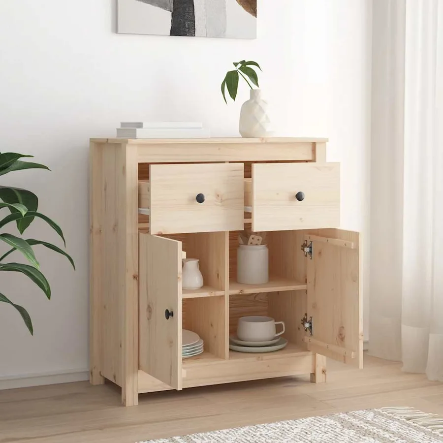 Buffet 70x35x80 cm nois massif de pin - 3