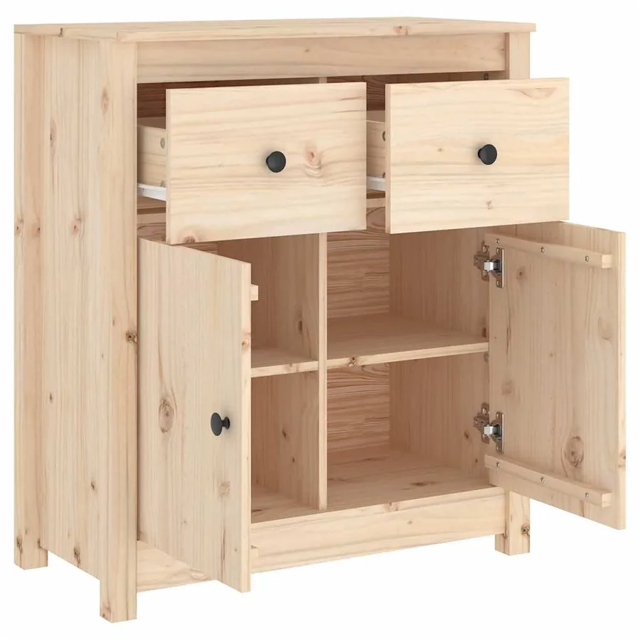 Buffet 70x35x80 cm nois massif de pin - 5