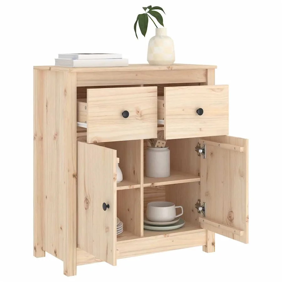 Buffet 70x35x80 cm nois massif de pin - 7