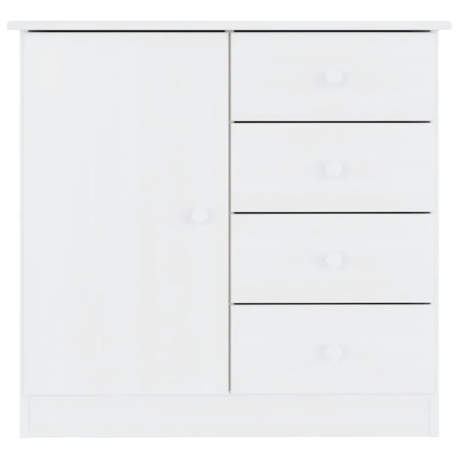 Buffet ALTA blanc 77x35x73 cm bois massif de pin - 3