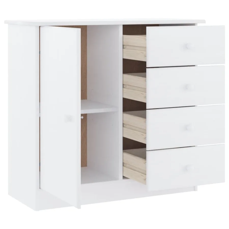 Buffet ALTA blanc 77x35x73 cm bois massif de pin - 4
