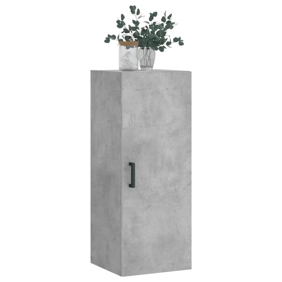 Armoire murale gris béton 34,5x34x90 cm - 4