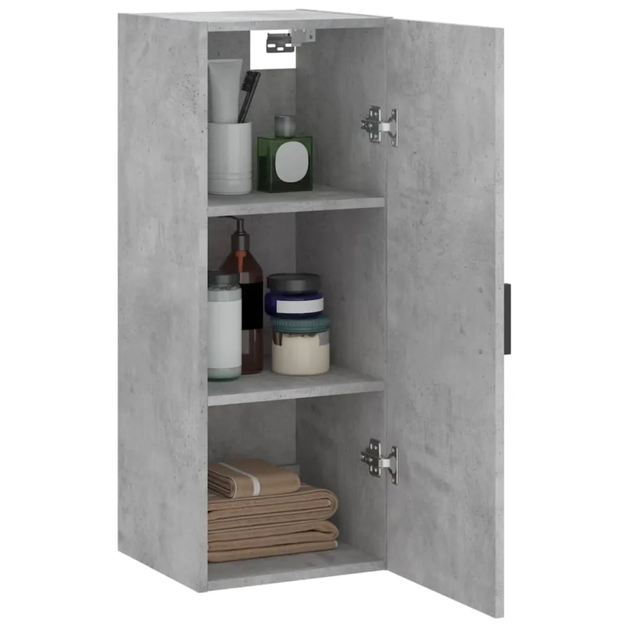 Armoire murale gris béton 34,5x34x90 cm - 5