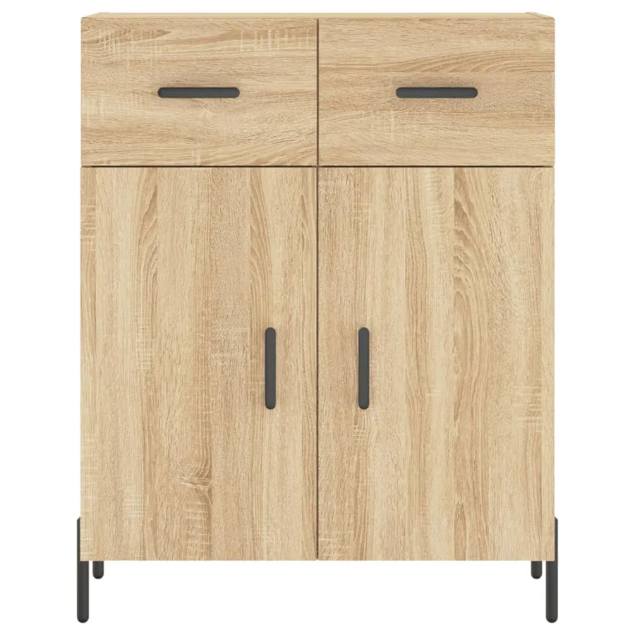 Buffet haut Chêne sonoma 69,5x34x180 cm Bois d'ingénierie - 8