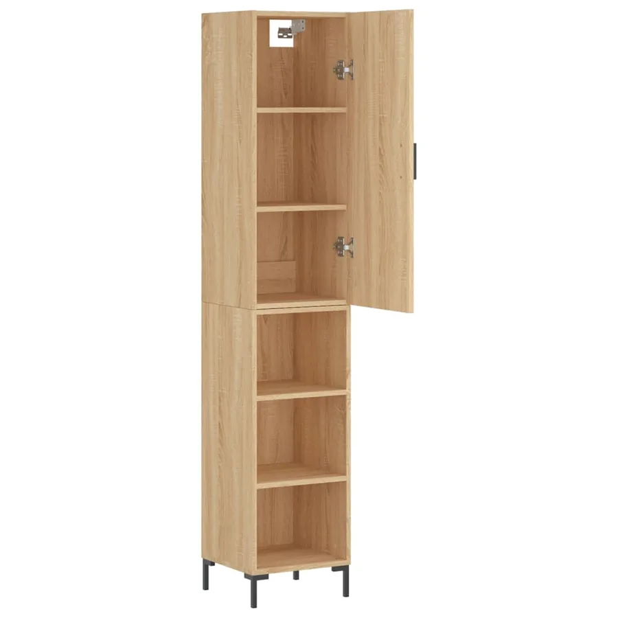 Buffet haut Chêne sonoma 34,5x34x180 cm Bois d'ingénierie - 4