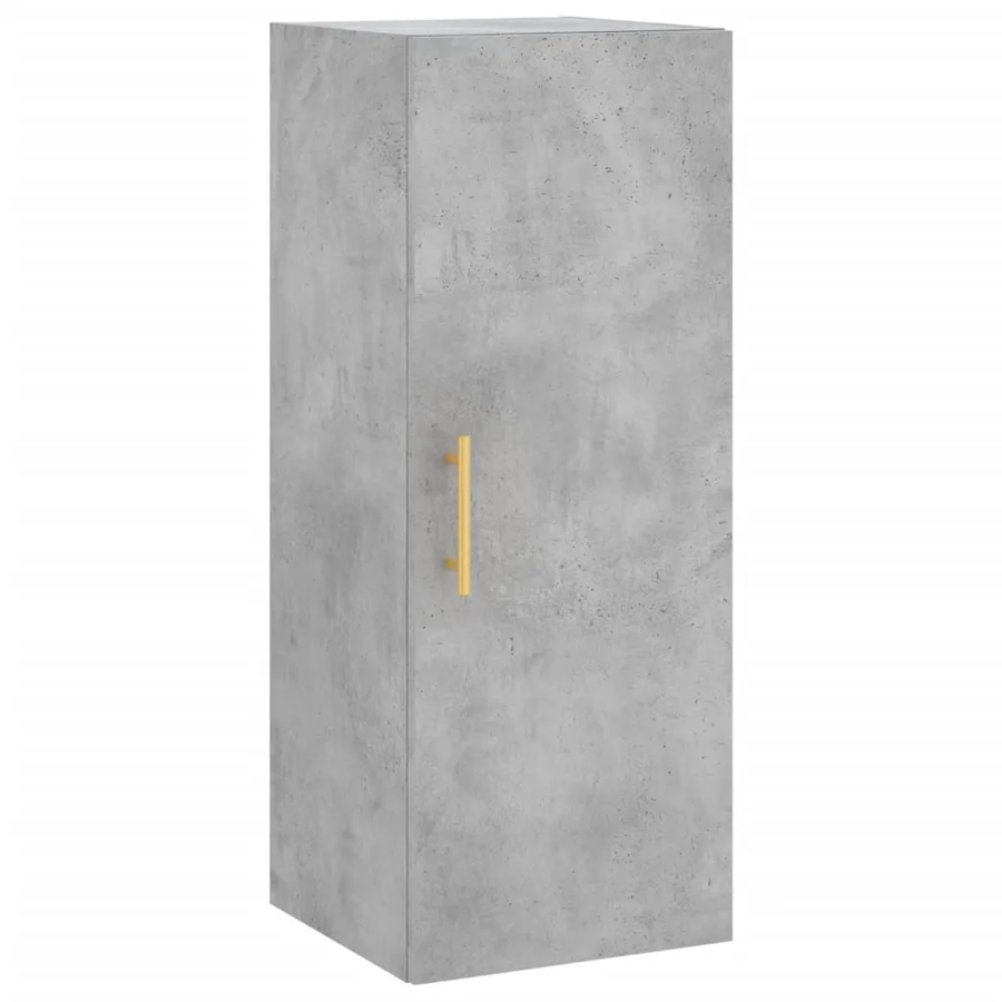 Buffet haut Gris béton 34,5x34x180 cm Bois d'ingénierie - 7