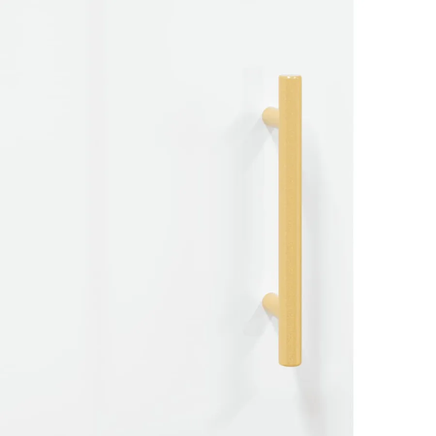 Buffet blanc brillant 100x36x60 cm bois d'ingénierie - 10