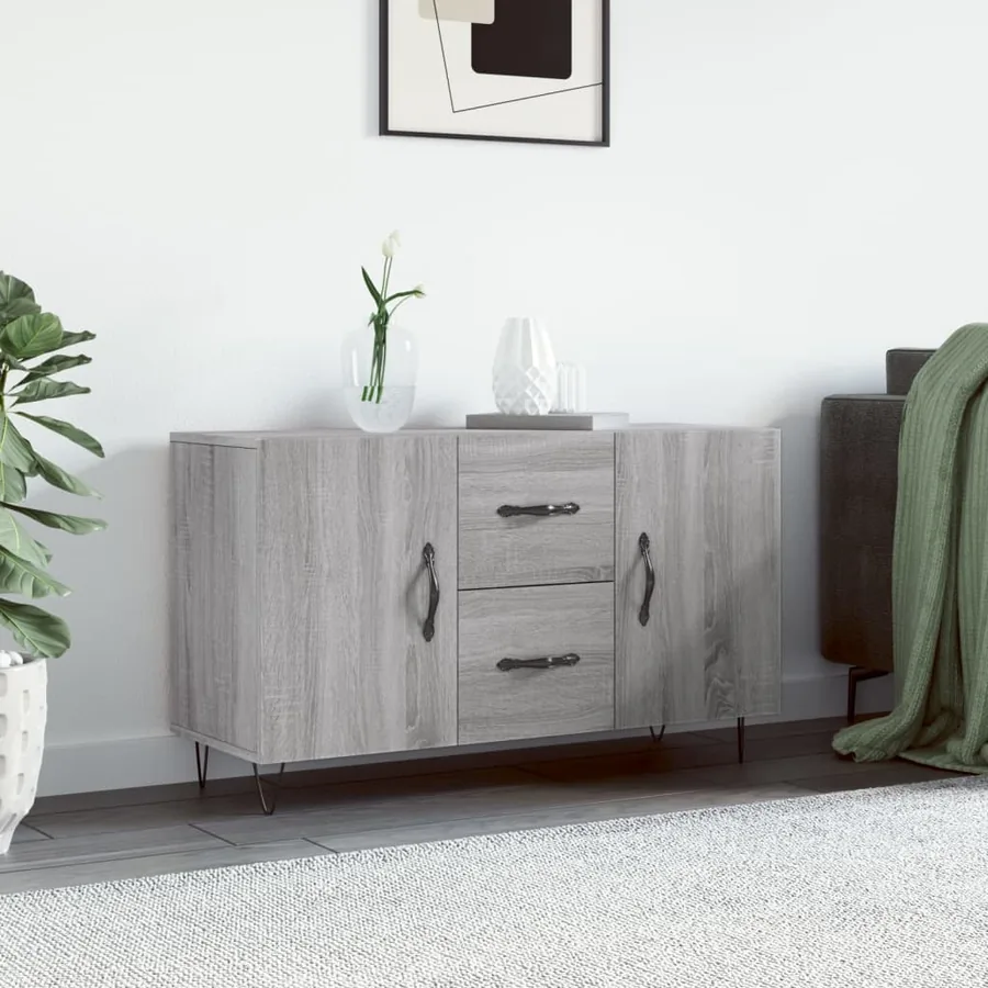 Buffet sonoma gris 100x36x60 cm bois d'ingénierie