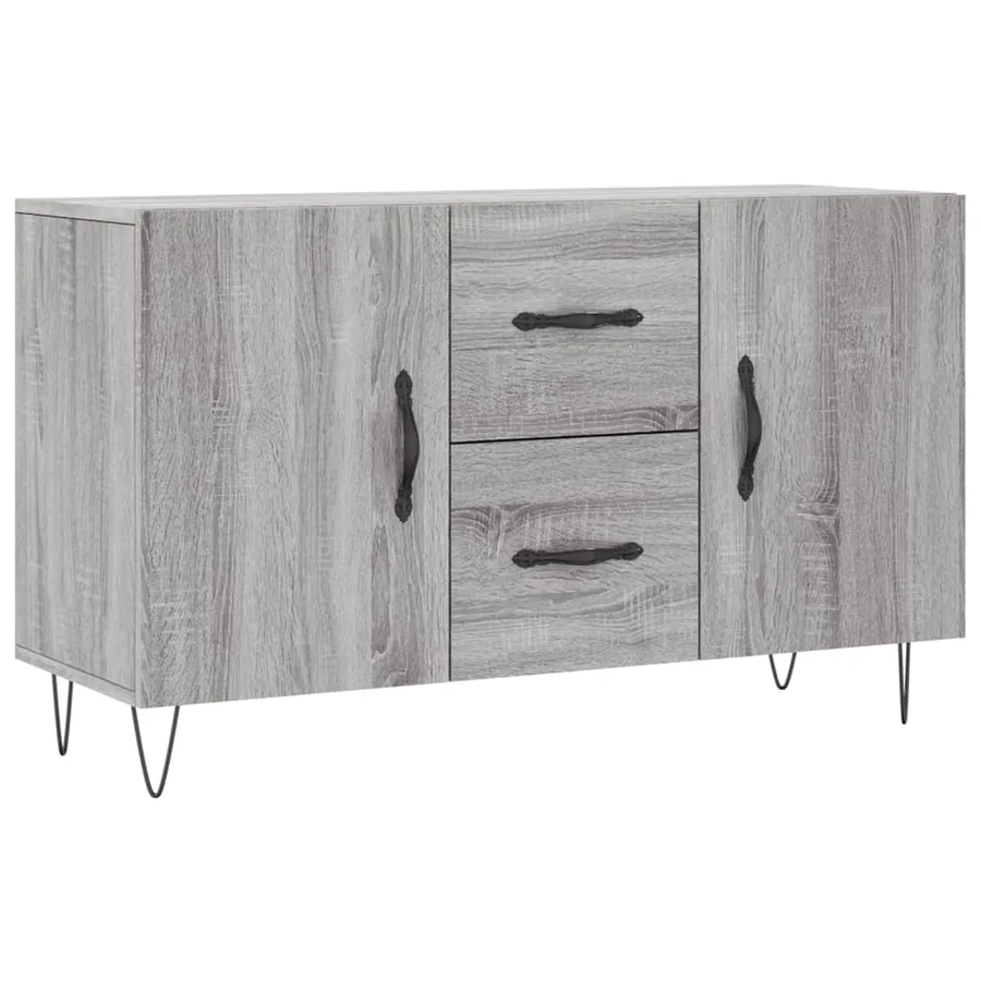 Buffet sonoma gris 100x36x60 cm bois d'ingénierie - 2