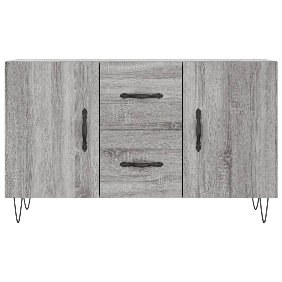 Buffet sonoma gris 100x36x60 cm bois d'ingénierie - 6