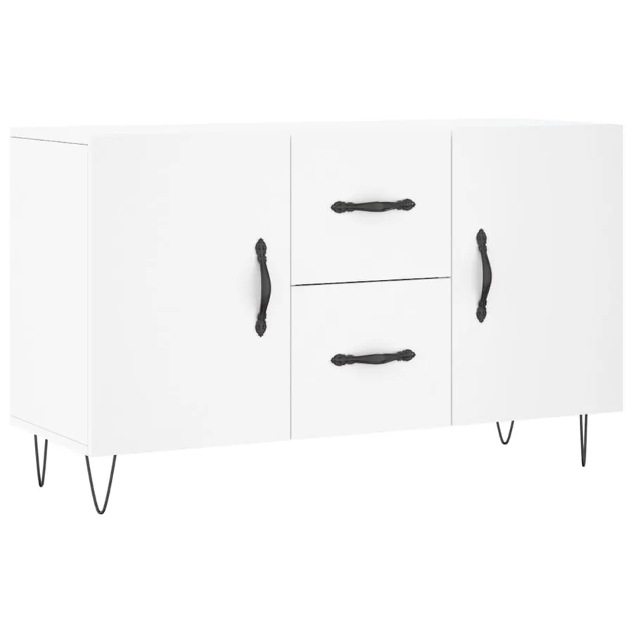 Buffet blanc 100x36x60 cm bois d'ingénierie - 2