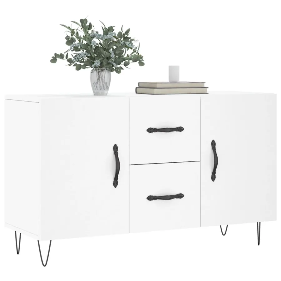 Buffet blanc 100x36x60 cm bois d'ingénierie - 3