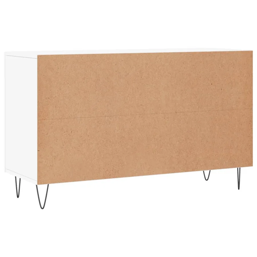 Buffet blanc 100x36x60 cm bois d'ingénierie - 8