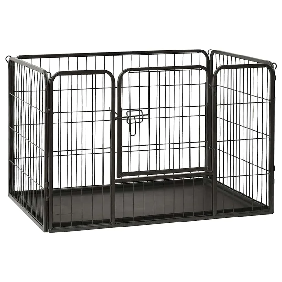 Parc pour chiots Acier 91,5x59x61 cm