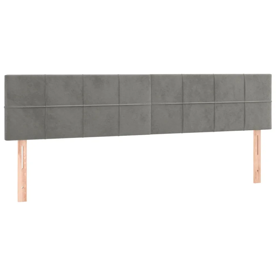 Sommier à lattes de lit avec matelas LED Gris clair 160x200 cm - 7