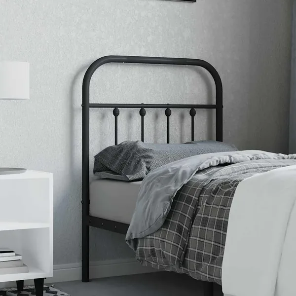 Tête de lit de remplacement métal noir 75 cm