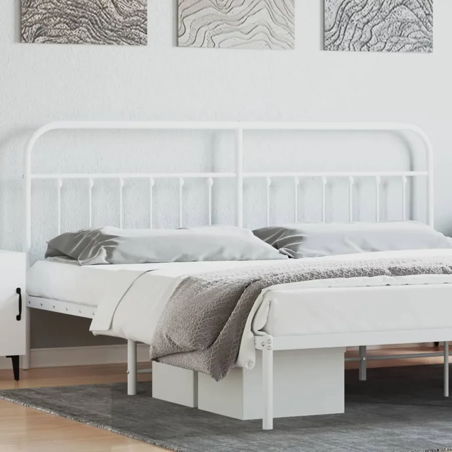Tête de lit de remplacement métal blanc 200 cm