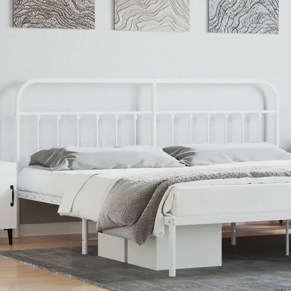 Tête de lit de remplacement métal blanc 200 cm