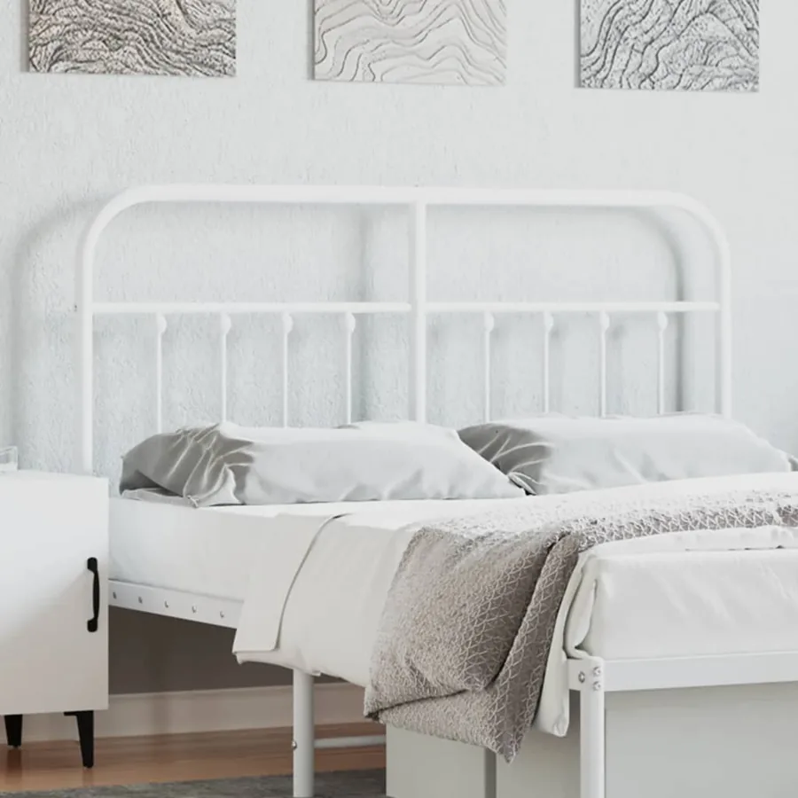 Tête de lit de remplacement métal blanc 135 cm