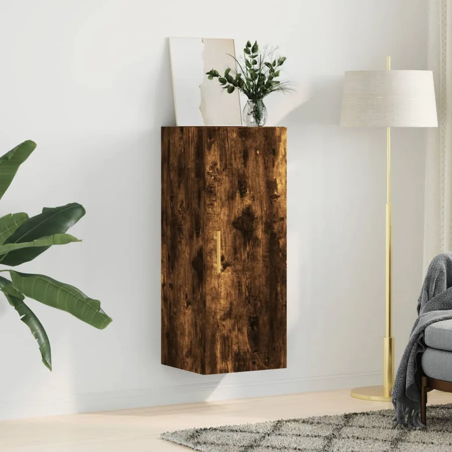 Armoire murale chêne fumé 34,5x34x90 cm - 3