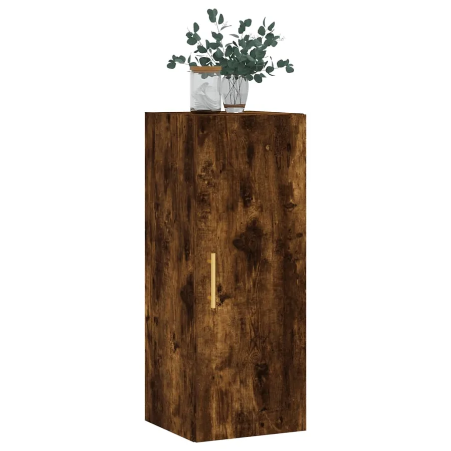 Armoire murale chêne fumé 34,5x34x90 cm - 4