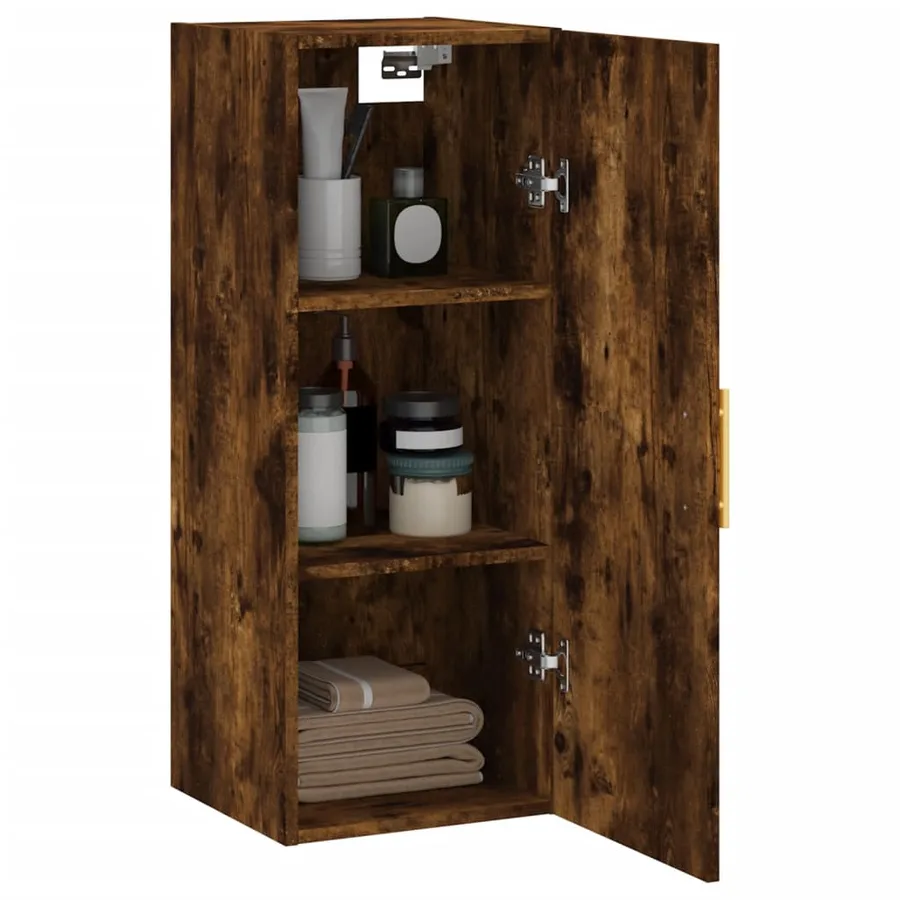 Armoire murale chêne fumé 34,5x34x90 cm - 5