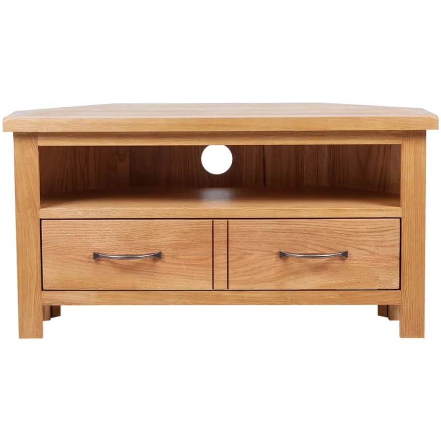 Meuble TV avec tiroir 88 x 42 x 46 cm Bois de chêne solide - 2