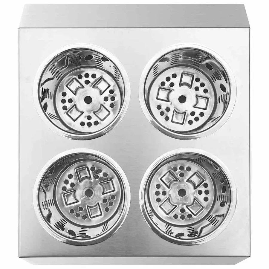Porte-couverts 4 grilles Carré Acier inoxydable - 5