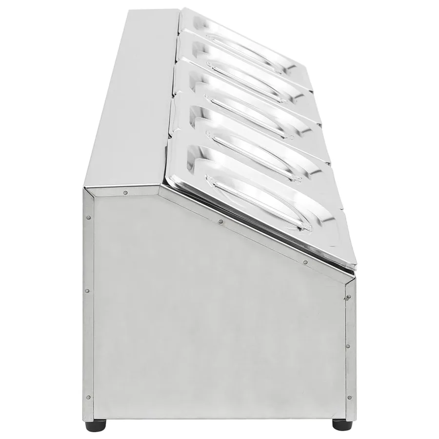 Récipient Gastronorm avec 5 bacs GN 1/6 Acier inoxydable - 4
