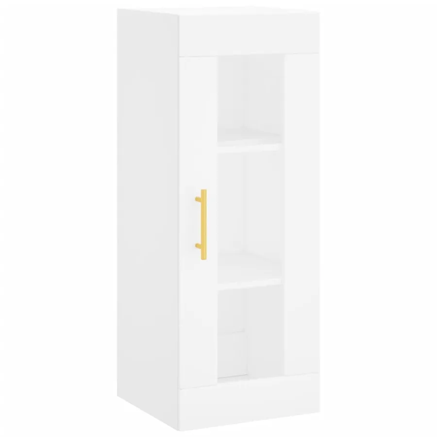 Buffet haut Blanc 34,5x34x180 cm Bois d'ingénierie - 5