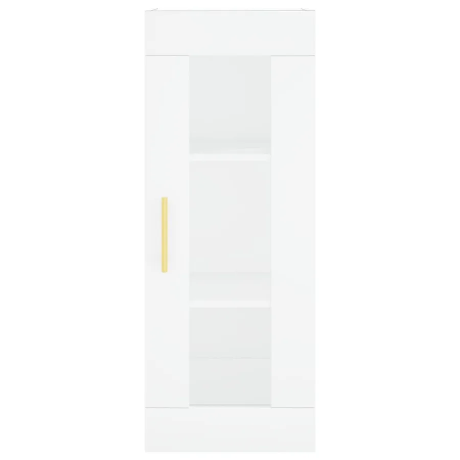 Buffet haut Blanc 34,5x34x180 cm Bois d'ingénierie - 6