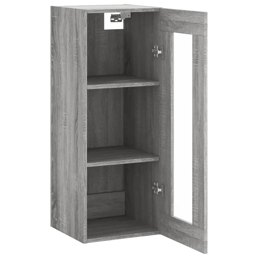 Armoire murale sonoma gris 34,5x34x90 cm - 7