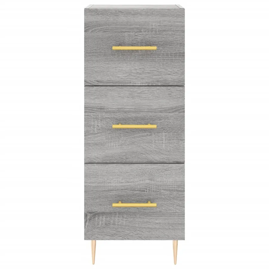 Buffet haut Sonoma gris 34,5x34x180 cm Bois d'ingénierie - 6