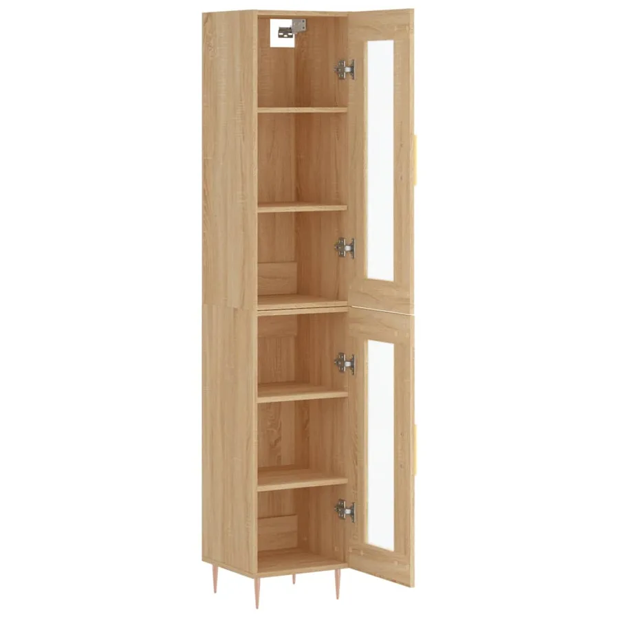Buffet haut Chêne sonoma 34,5x34x180 cm Bois d'ingénierie - 4