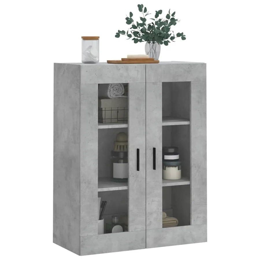Armoire murale gris béton 69,5x34x90 cm - 4