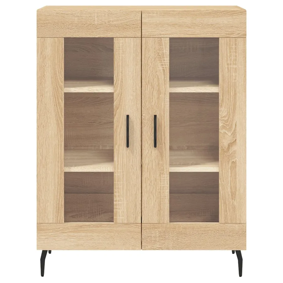 Buffet haut Chêne sonoma 69,5x34x180 cm Bois d'ingénierie - 8