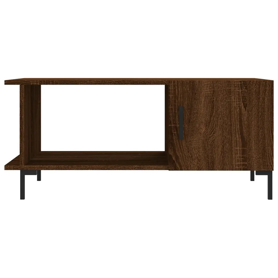Table basse chêne marron 90x50x40 cm bois d'ingénierie - 6
