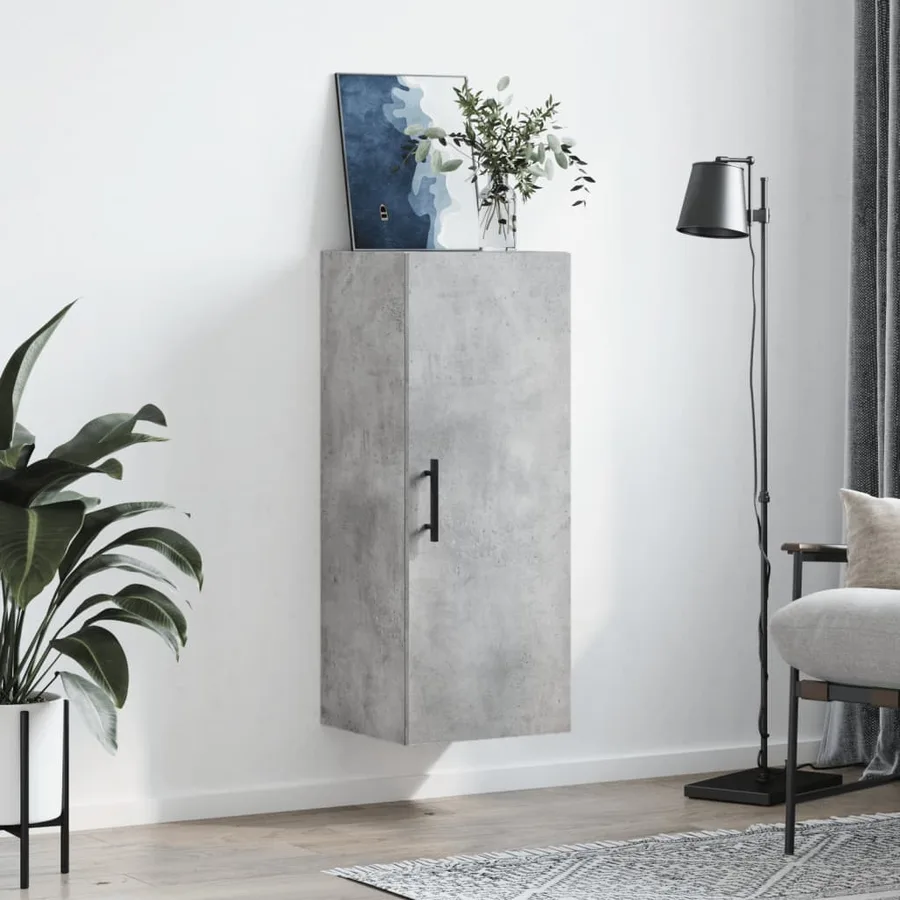 Armoire murale gris béton 34,5x34x90 cm - 3