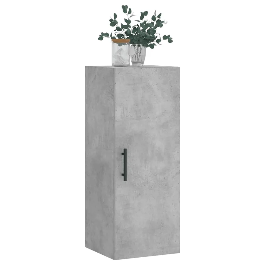 Armoire murale gris béton 34,5x34x90 cm - 4