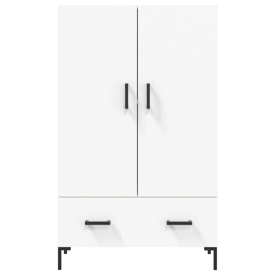 Buffet haut blanc 69,5x31x115 cm bois d'ingénierie - 6