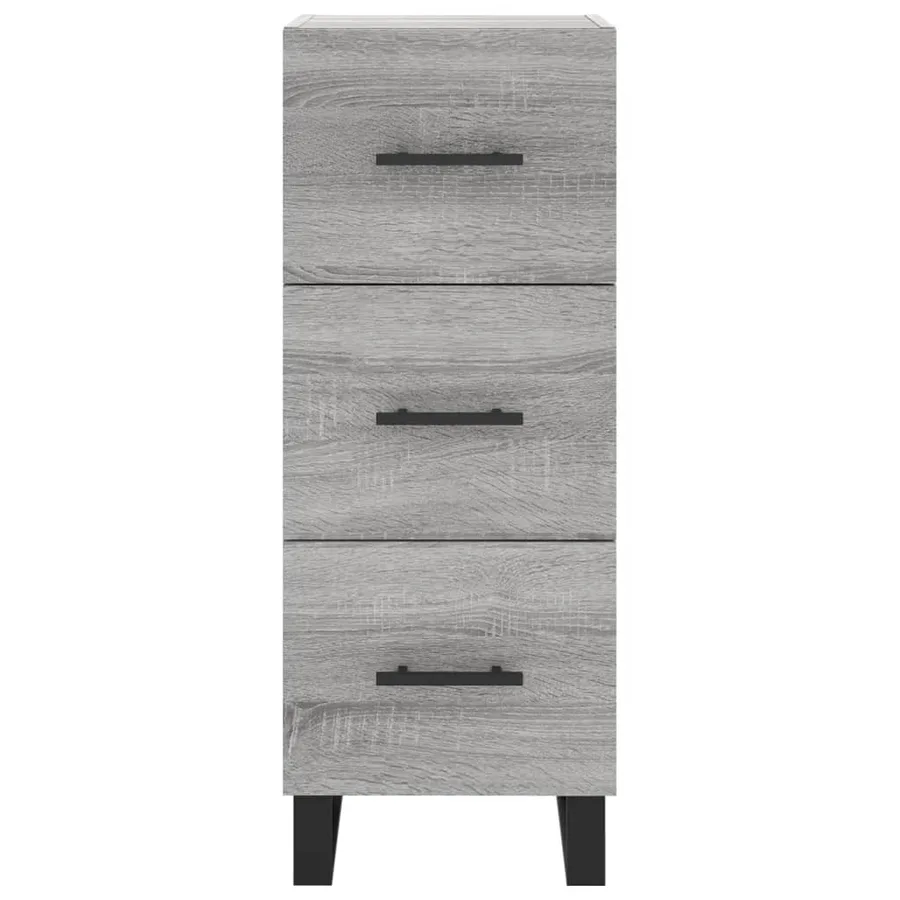 Buffet haut Sonoma gris 34,5x34x180 cm Bois d'ingénierie - 6