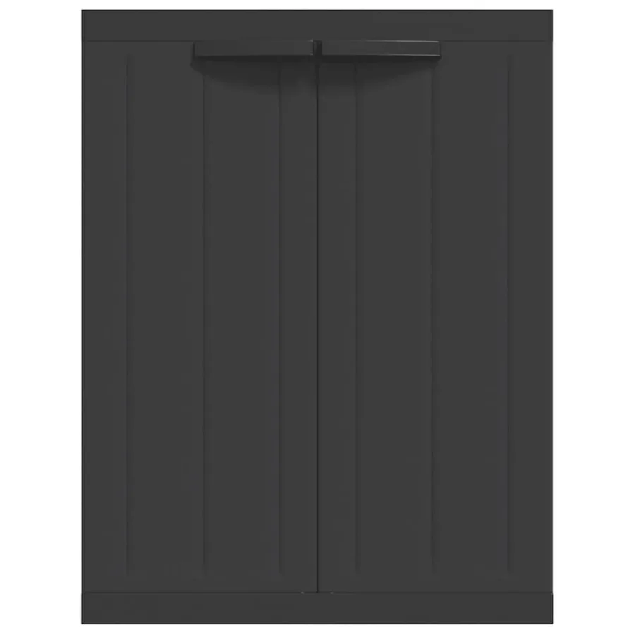 Armoire de rangement d'extérieur noir 65x37x85 cm PP - 5