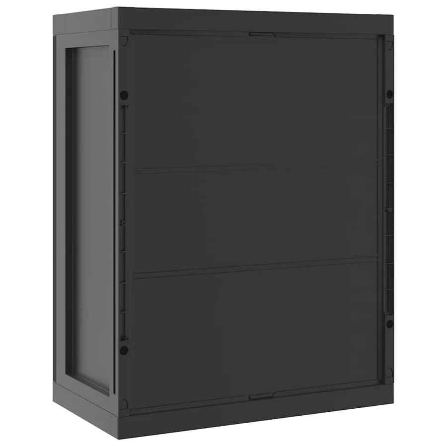 Armoire de rangement d'extérieur noir 65x37x85 cm PP - 8