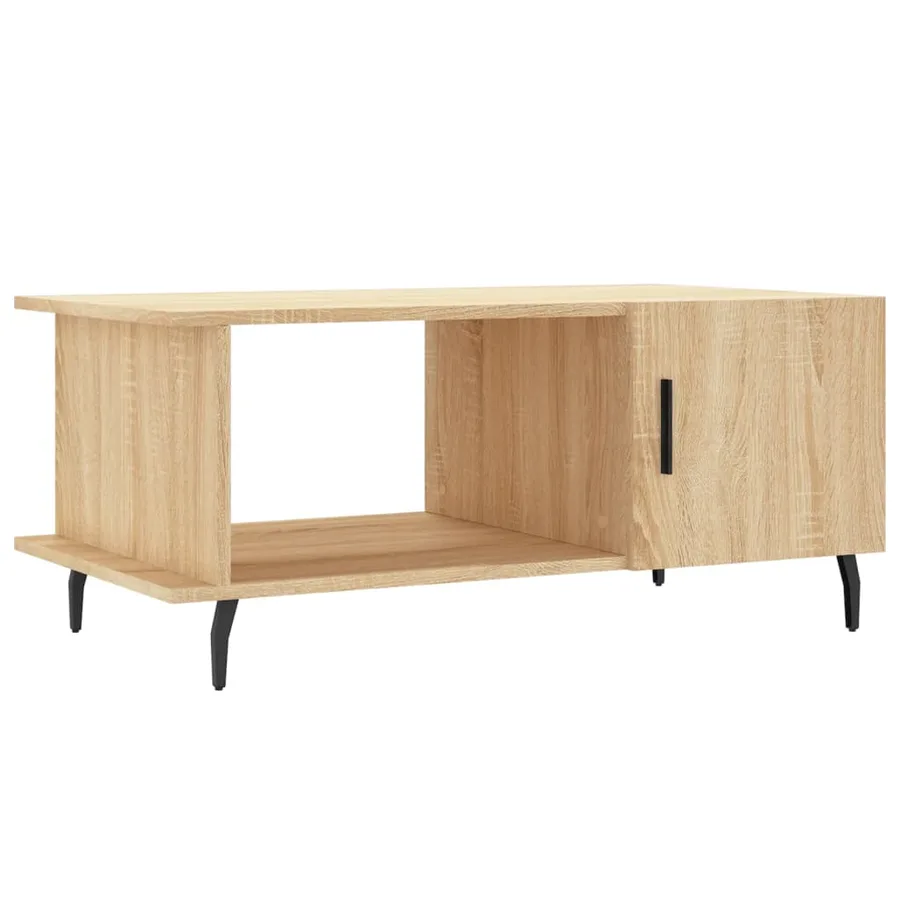 Table basse chêne sonoma 90x50x40 cm bois d'ingénierie - 2