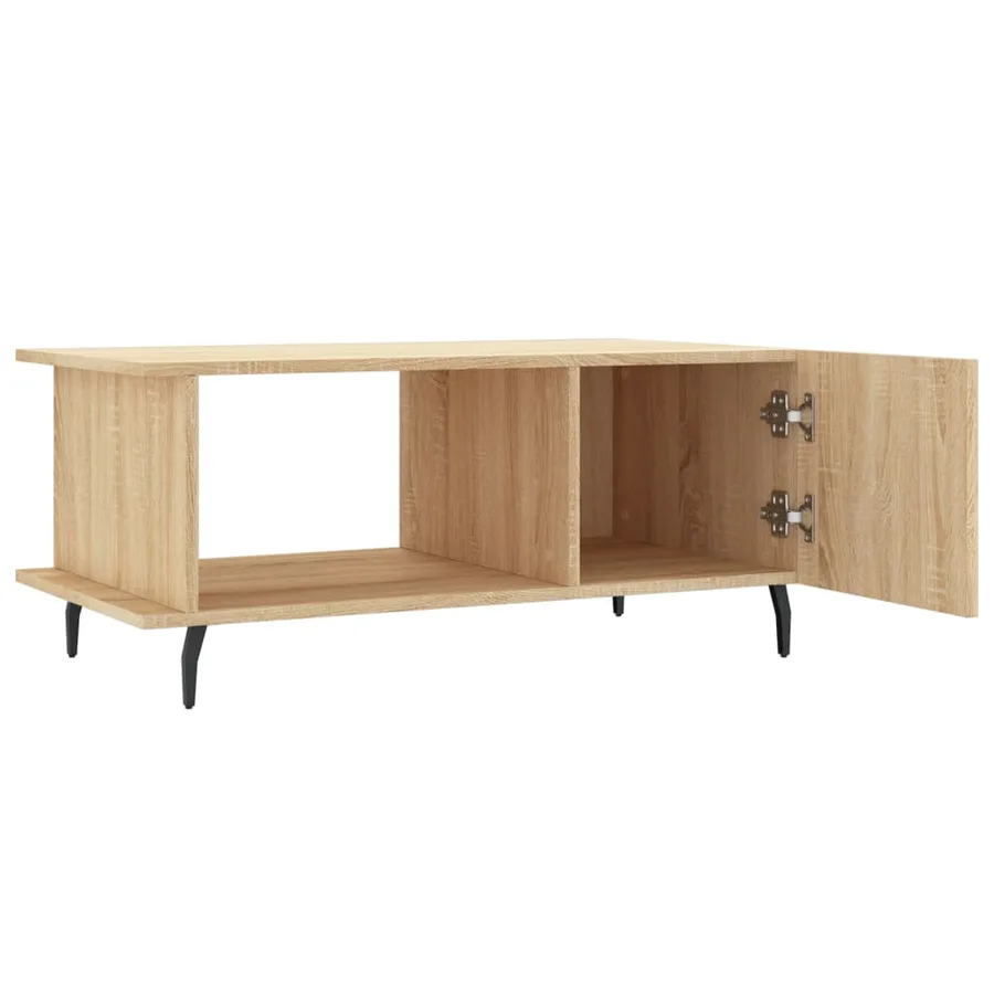 Table basse chêne sonoma 90x50x40 cm bois d'ingénierie - 6