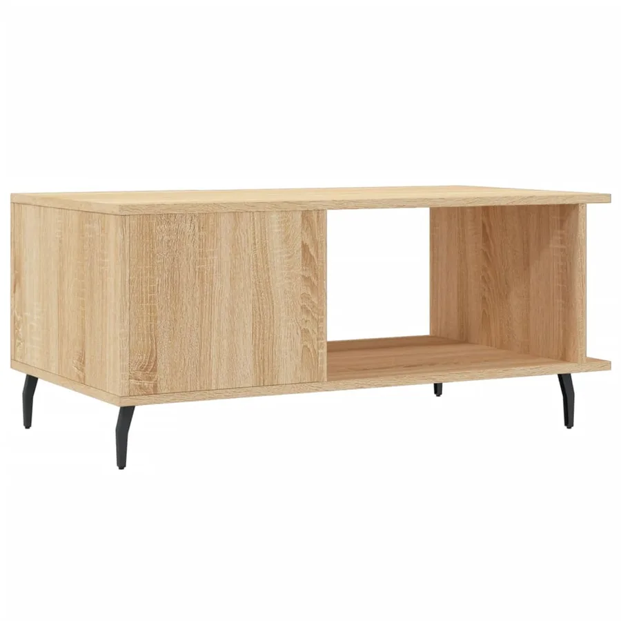 Table basse chêne sonoma 90x50x40 cm bois d'ingénierie - 8