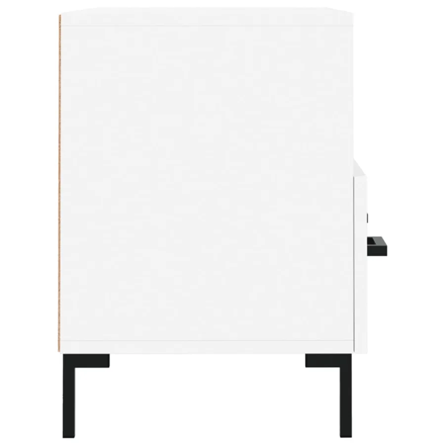 Meuble TV Blanc 80x36x50 cm Bois d'ingénierie - 7