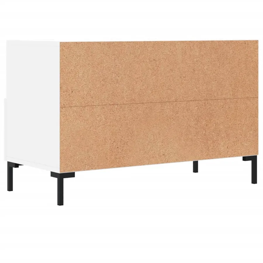Meuble TV Blanc 80x36x50 cm Bois d'ingénierie - 8