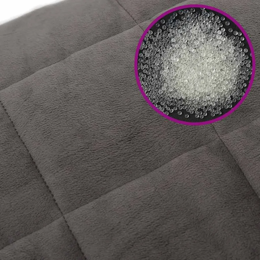 Couverture lestée Gris 200x200 cm 9 kg Tissu - 6