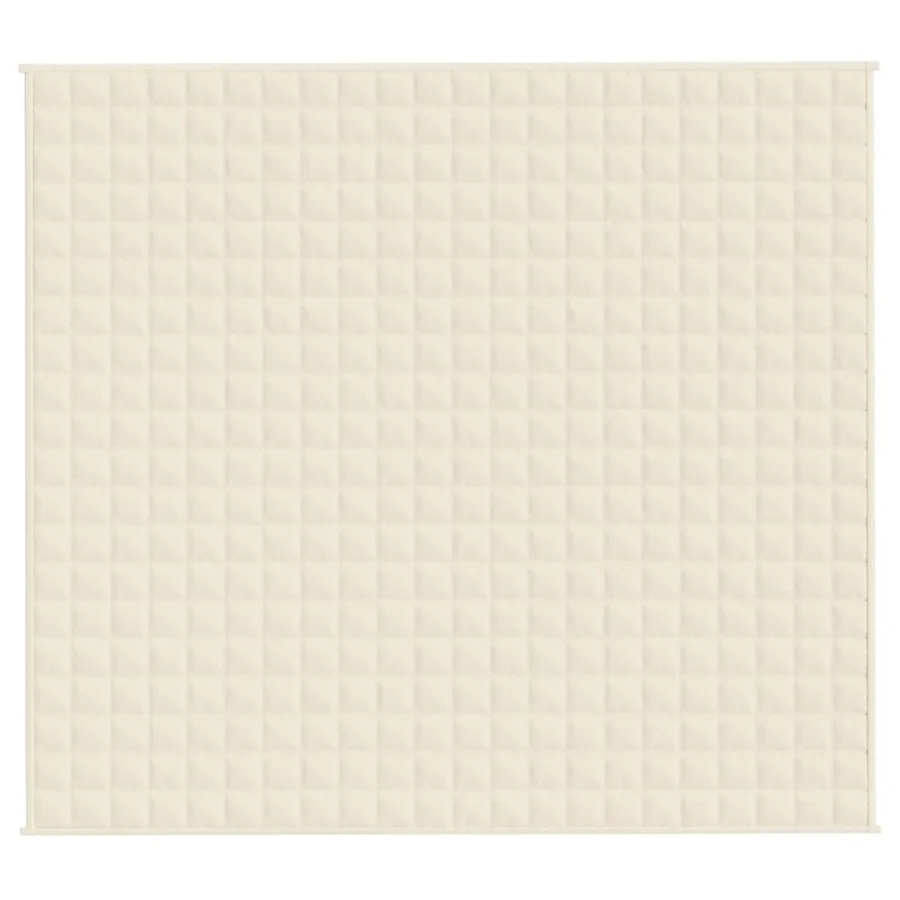 Couverture lestée Crème clair 200x230 cm 9 kg Tissu - 3